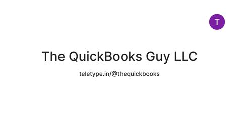 The QuickBooks Guy LLC — Teletype