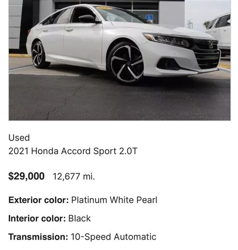2021 Honda Accord Sport 2.0T Good deal? : r/whatcarshouldIbuy