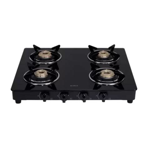 Elica 58 cm 4 Burner Cooktop VETRO SERIES 594 CT VETRO BK on Decure.in