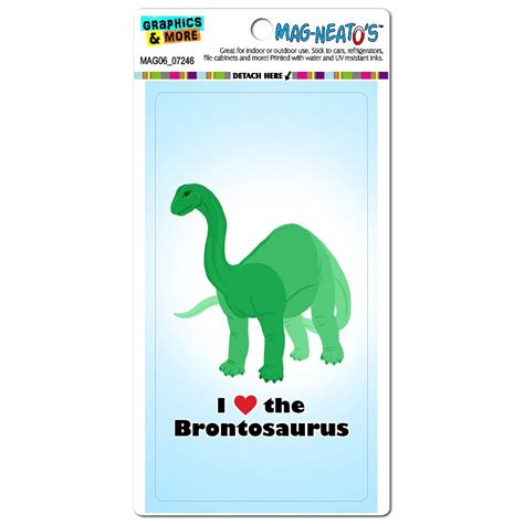 Graphics and More I Love Heart Brontosaurus Dinosaur Long Neck Blue ...