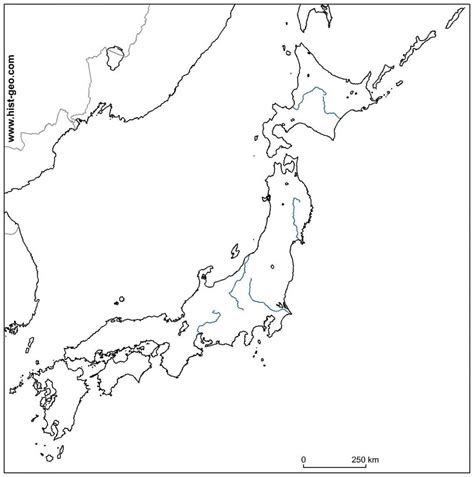 Geographical map of Japan: topography and physical features of Japan