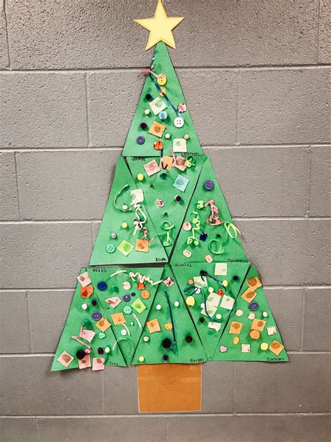 Pre-K Christmas Triangle Tree Craft