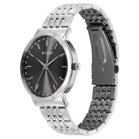 Buy Online Titan Elegance Analog with Date by Hand and Dark Grey Dial ...