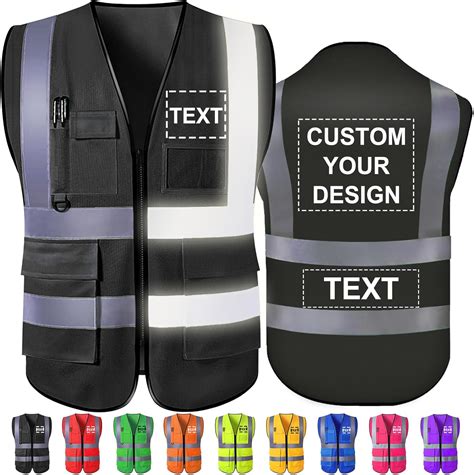 Amazon.com: Custom Safety Vest High Visibility Reflective Vests with ...