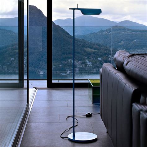 FLOS Tab F LED floor lamp, matt blue | Lights.ie