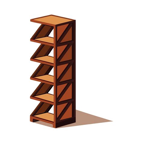 Creative tall bookshelf with unique zigzag pattern 54763668 Vector Art ...