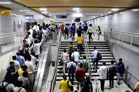 Commuters travel in the country's first underwater metro train