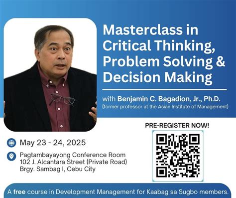 Masterclass in Critical Thinking, Problem Solving & Decision Making, 2 ...