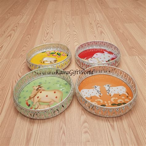 Silver plated pichwai trays!!! – KairaGiftWorld