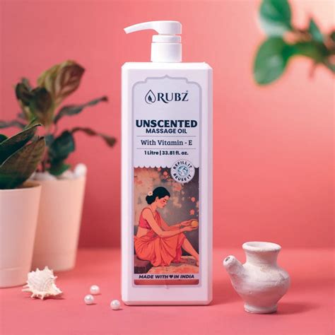 Unscented White Body Massage Oil - 1 Litre – Rubz