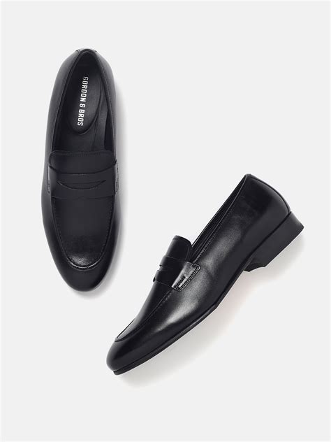 Buy Antik Black Loafers for Men | Classic Formal Leather Shoes