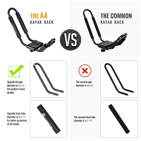 Buy AA-Racks 2 Pair J-Bar Rack for Kayak Canoe Boat Carrier Roof Top ...