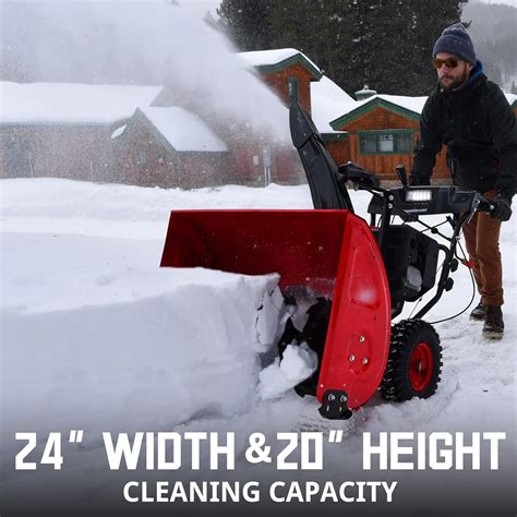 PowerSmart Gas Snow Blower 24-Inch, Commercial Duty India | Ubuy