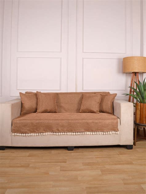 Jute Sofa Seat Cover – Brown, 24x60 Inch – STITCHNEST
