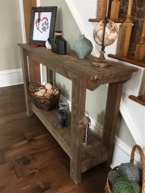 Image result for DIY Build a Rustic Narrow Console Table