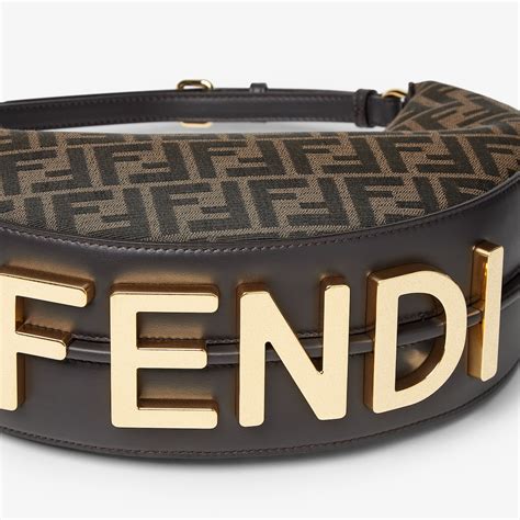 Fendigraphy Small Fabric Brown | Fendi