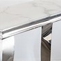 Image result for Grey Marble Glass Chrome Console Table