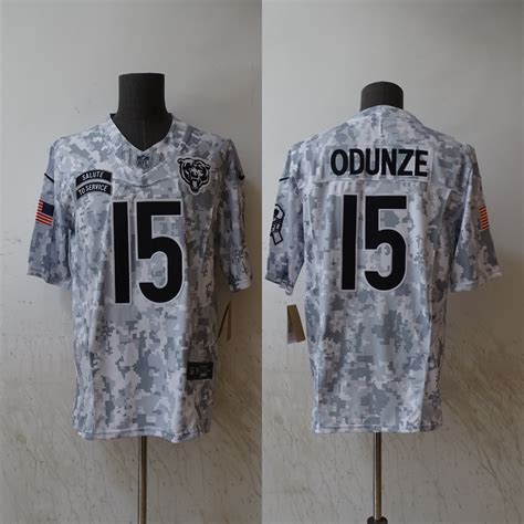 Rome Odunze Chicago Bears 2024 military salute to service Jersey Nike ...