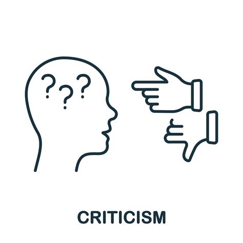 Criticism Line Icon. Critical Review Linear Pictogram. Angry Swear ...