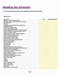 Wedding Day Itinerary by 35 Beautiful Wedding Guest List Itinerary Templates Wedding Day Itinerary