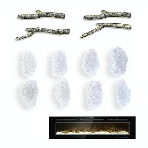 Electric Fireplace Logs for Recessed and Wall Mounted Electric ...