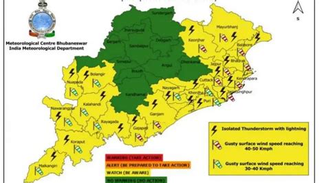 IMD predicts 40-50 kmph gusty winds, thunderstorm in several Odisha ...