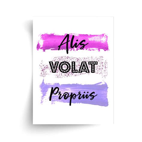 Alis Volat Propriis She Flies With Her Own Wings Unframed - Etsy