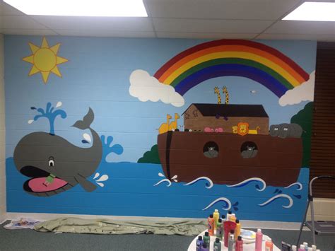 Wall mural for Sunday school! | Sunday school decorations, Sunday ...