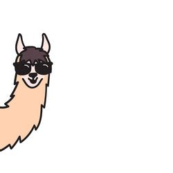 Vicuna cute cartoon animal Royalty Free Vector Image