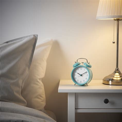 PLIRA alarm clock, turquoise, 10 cm (4") - IKEA