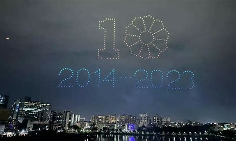Telangana Formation Day: Cyberabad police's 500 drones light up ...
