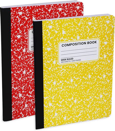 Amazon.com : Composition Notebook, 9-3/4" x 7-1/2", Wide Ruled, 100 ...