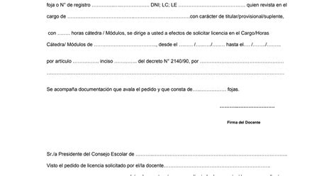 Formulario Licencia 114 - 115 | PDF