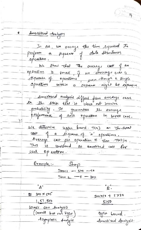 CASSMALe 1.3 Amortized Analysis Notes for Exam Preparation - Studocu