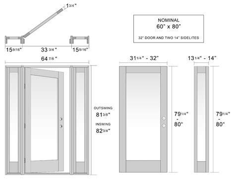 Residential Door Sizes Standard Standard Exterior Door Sizes