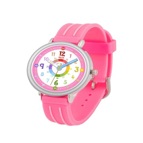 Spiky Round Kids Colorful Time Teaching Analog Watch For Children Boys ...