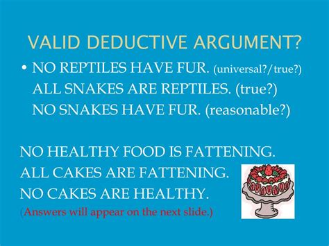 Image result for Deductive Argument Examples