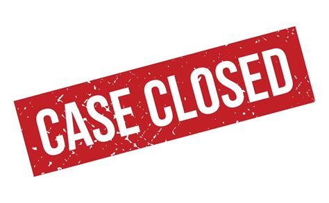 Case Closed Rubber Stamp. Red Case Closed Rubber Grunge Stamp Seal ...