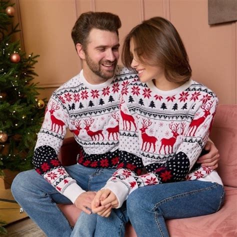 Couples Christmas Sweater Matching Knitted Christmas - Etsy UK