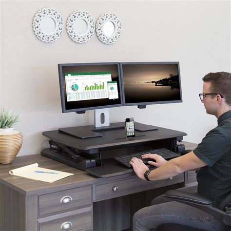 SevilleClassics Seville Classics Airlift Height Adjustable Sit Stand ...