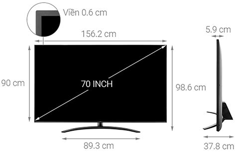 Kích thước tivi 70 inch: Tư vấn, Công nghệ và Lựa chọn