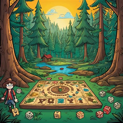 Courtisans of Gravity Falls Board Game Logo | Stable Diffusion Online