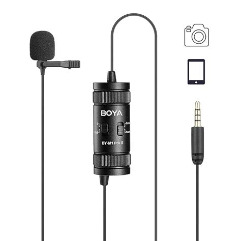 BOYA by-M1 Pro II Lavalier Microphone Noise Cancelling Omnidirectional ...