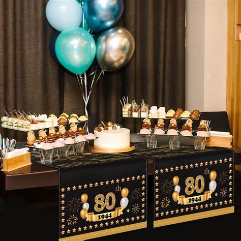 80th Birthday Party Theme Ideas Happy 80th Birthday Banner Decorations