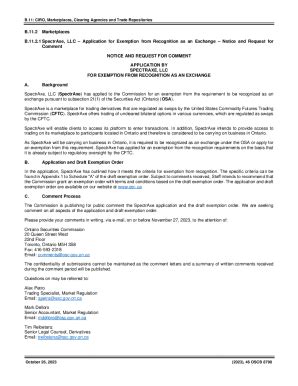 Fillable Online Notice and Request for Comment - Application for ...