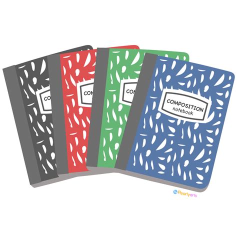 FREE Composition Notebooks Clipart | Pearly Arts