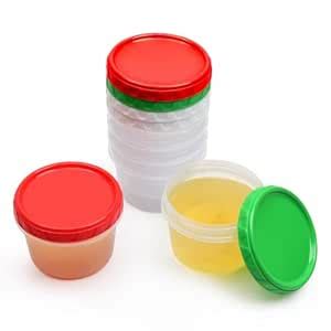 Buy EONJOE extra thick 16oz plastic food containers with screw lid,6 ...
