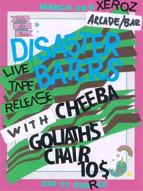 DISASTERBATERS TAPE RELEASE W/ CHEEBA + GOLIATHS CHAIR (SJ, Xeroz ...