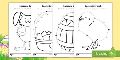 Karty Wielkanocne łączenie kropek (teacher made) - Twinkl