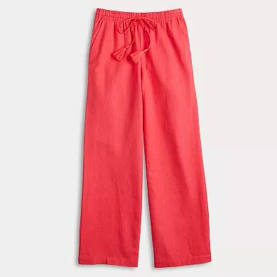 Women's Ellen Tracy High-Waist Wide Linen Pants